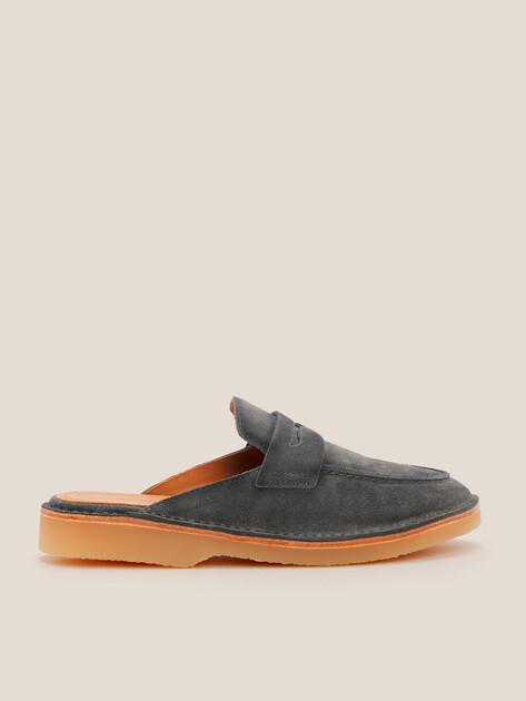 MAISON DAVID Mules (natural suede/natural rubber sole)