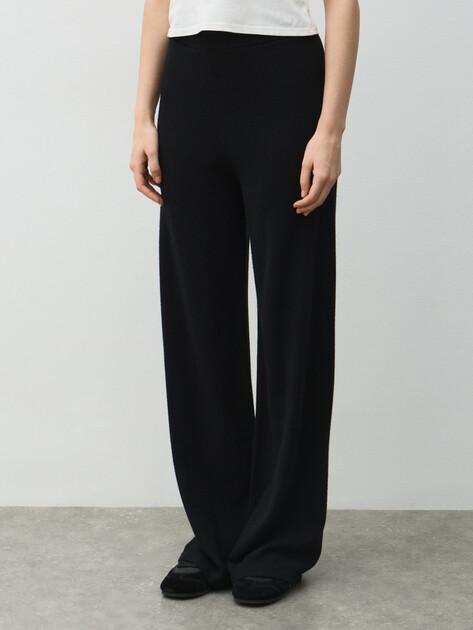 MAISON DAVID Wide-leg trousers (natural wool/cashmere)