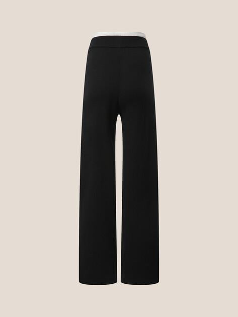 MAISON DAVID Wide-leg trousers (natural wool/cashmere)
