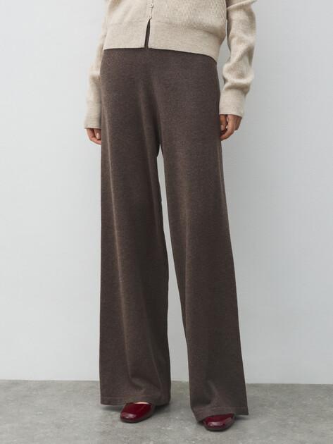MAISON DAVID Wide-leg trousers (natural wool/cashmere)