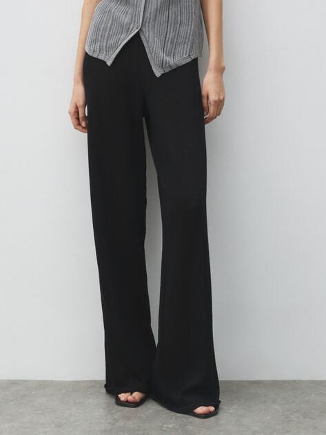 MAISON DAVID Wide-leg trousers (viscose/polyester)