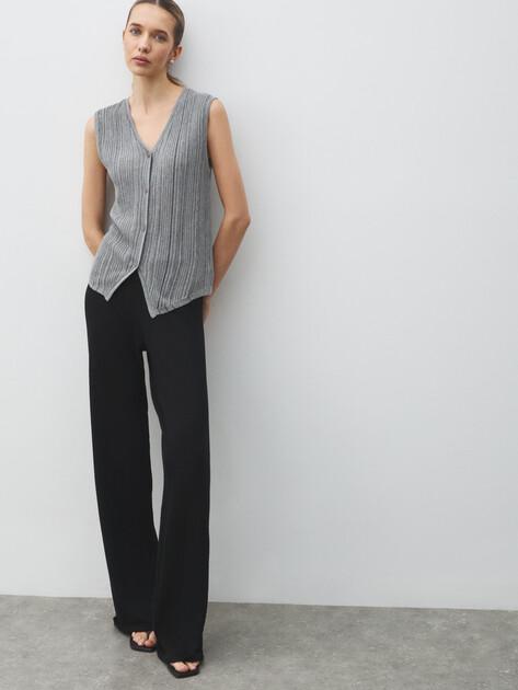 MAISON DAVID Wide-leg trousers (viscose/polyester)