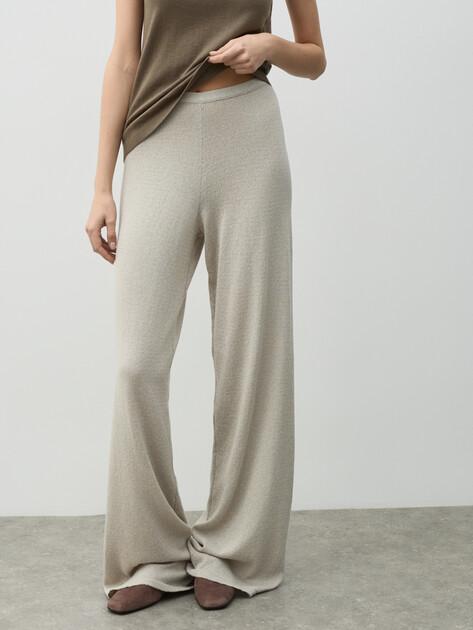 MAISON DAVID Wide-leg trousers (viscose/polyester)