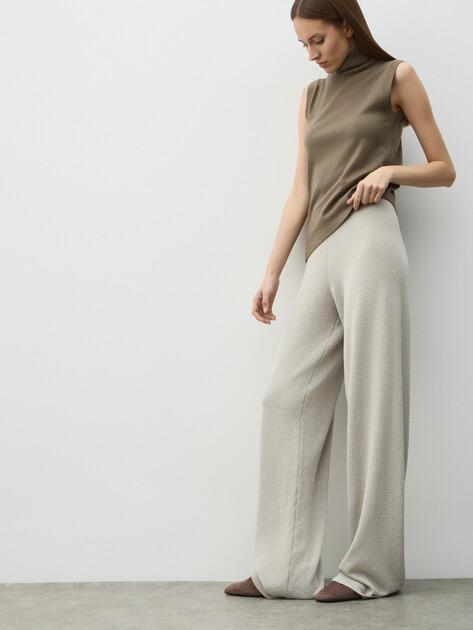 MAISON DAVID Wide-leg trousers (viscose/polyester)