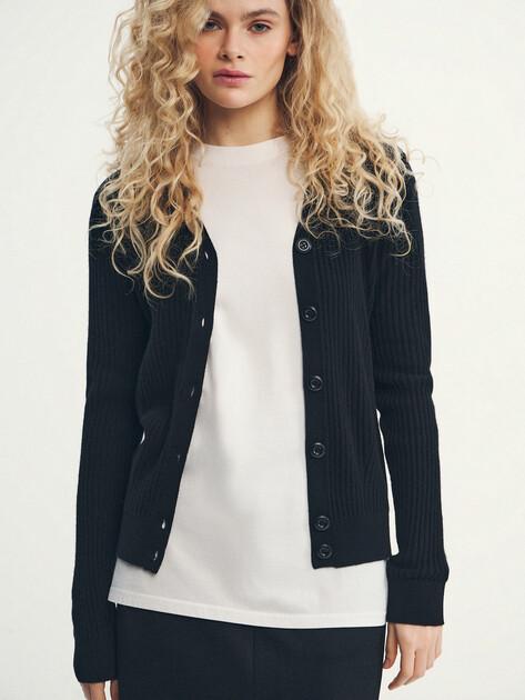 MAISON DAVID Cardigan (natural wool/cashmere)