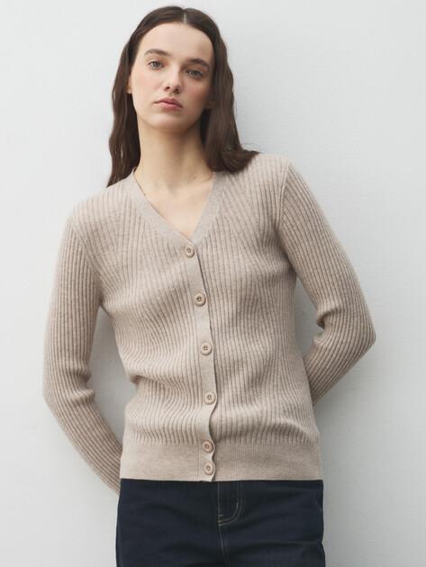 MAISON DAVID Cardigan (natural wool/cashmere)