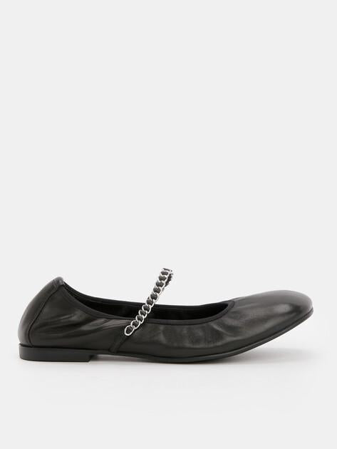 TENDANCE Mary Jane ballet flats (genuine leather/metal)