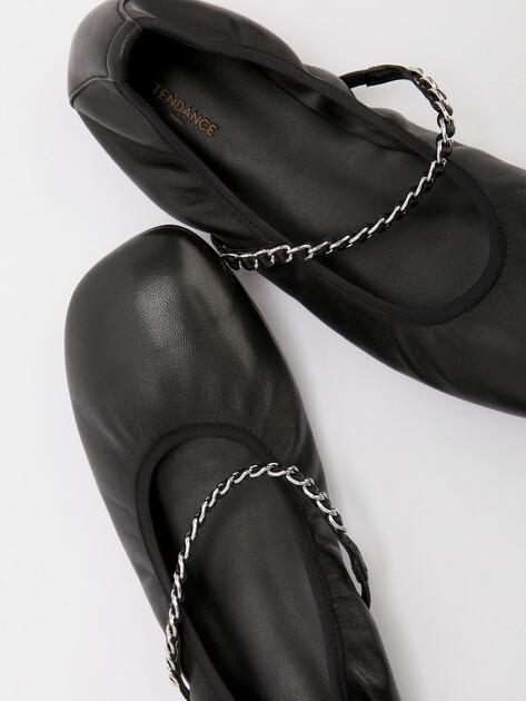 TENDANCE Mary Jane ballet flats (genuine leather/metal)