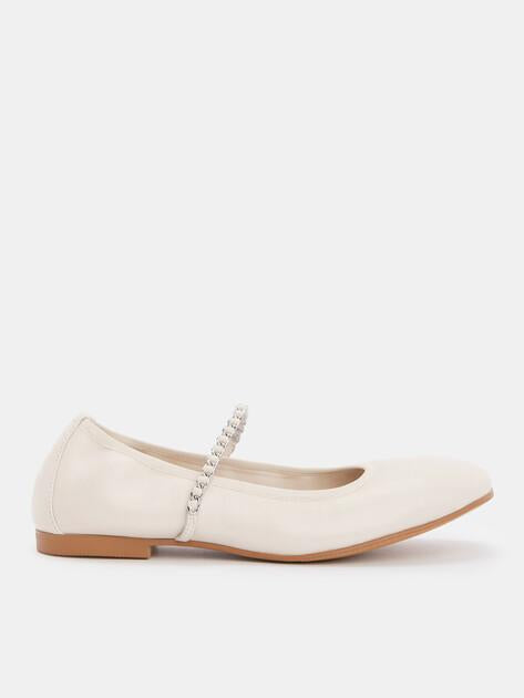 TENDANCE Mary Jane ballet flats (genuine leather/metal)