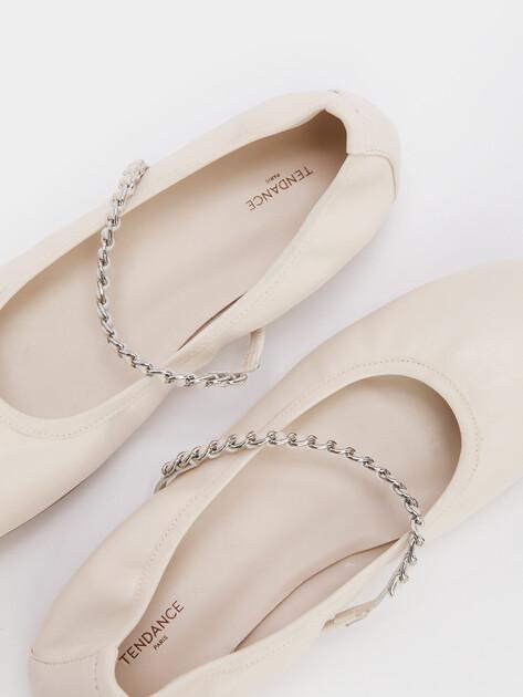 TENDANCE Mary Jane ballet flats (genuine leather/metal)
