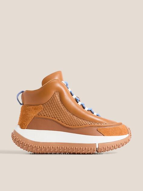 4CCCCCEES High-top Kapok Goni sneakers (genuine leather)