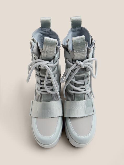 UNITED NUDE Grip Combat Mid Ankle Boots (genuine leather/textile)