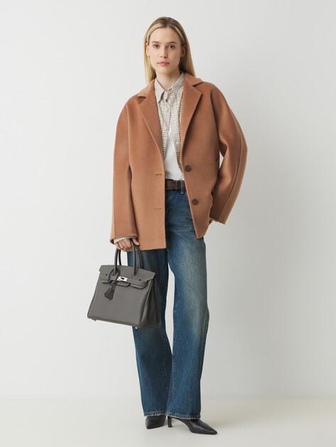 MAISON DAVID Short coat (natural wool)