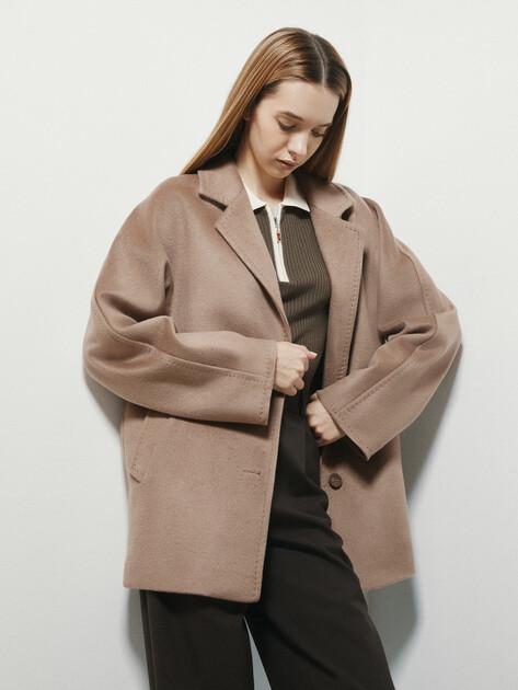 MAISON DAVID Short coat (natural wool)