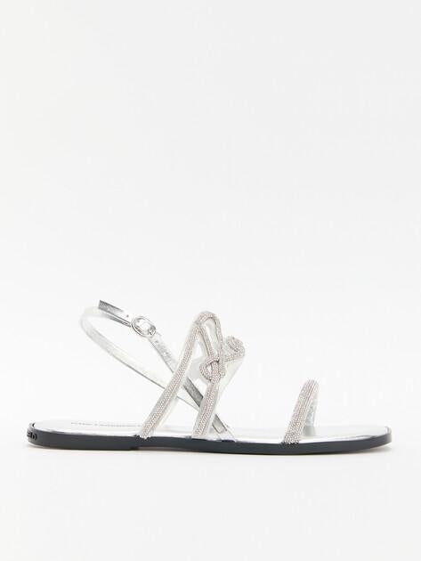KARL LAGERFELD OLYMPIA Karl Signia Slide Sandals (polyester/faux leather)