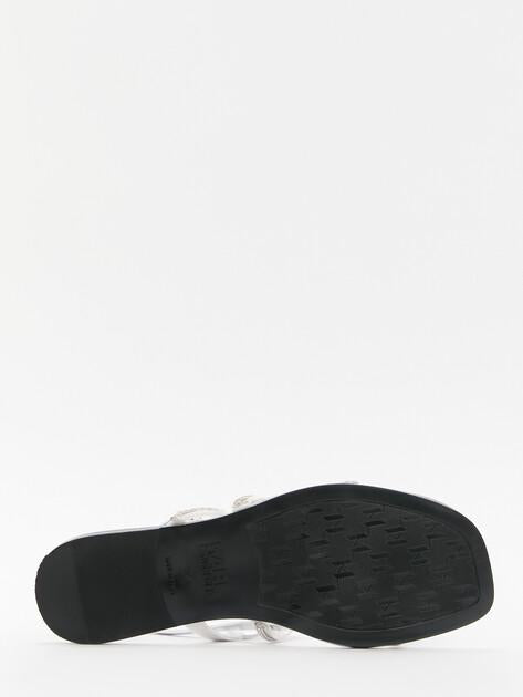 KARL LAGERFELD OLYMPIA Karl Signia Slide Sandals (polyester/faux leather)