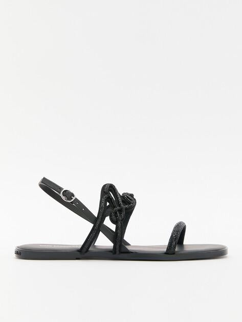 KARL LAGERFELD OLYMPIA Karl Signia Slide Sandals (polyester/faux leather)