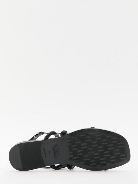 KARL LAGERFELD OLYMPIA Karl Signia Slide Sandals (polyester/faux leather)