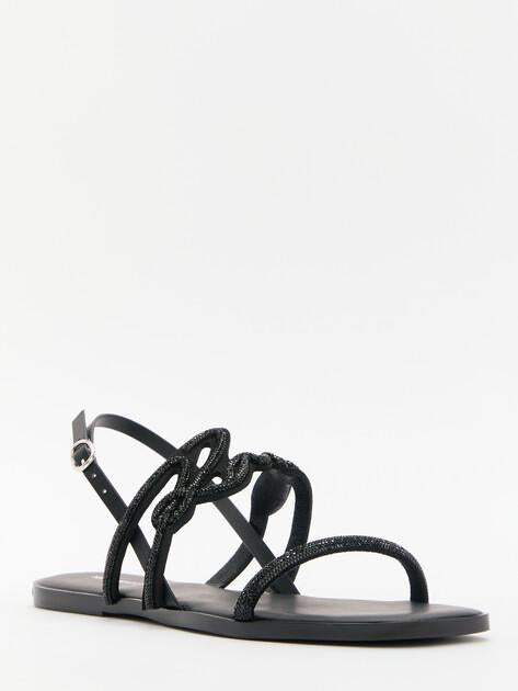KARL LAGERFELD OLYMPIA Karl Signia Slide Sandals (polyester/faux leather)