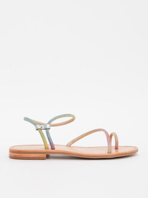 LES TROPEZIENNES Sandals (polyester/genuine leather)