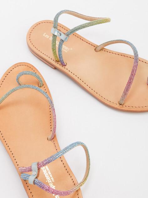LES TROPEZIENNES Sandals (polyester/genuine leather)