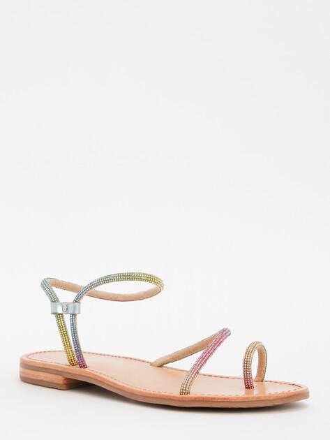 LES TROPEZIENNES Sandals (polyester/genuine leather)