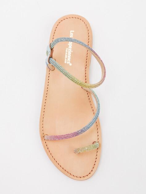 LES TROPEZIENNES Sandals (polyester/genuine leather)