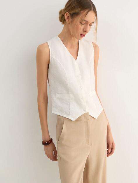MAISON DAVID Vest (linen)
