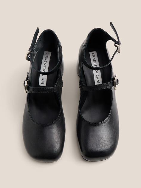 ERNESTO DOLANI ONICE Mary Janes (leather upper and sole)