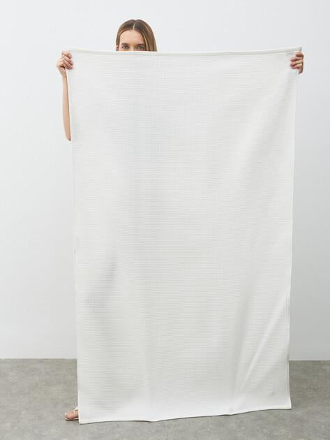 MAISON DAVID Waffle bath towel 100x150