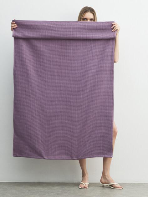 MAISON DAVID Waffle bath towel 100x150