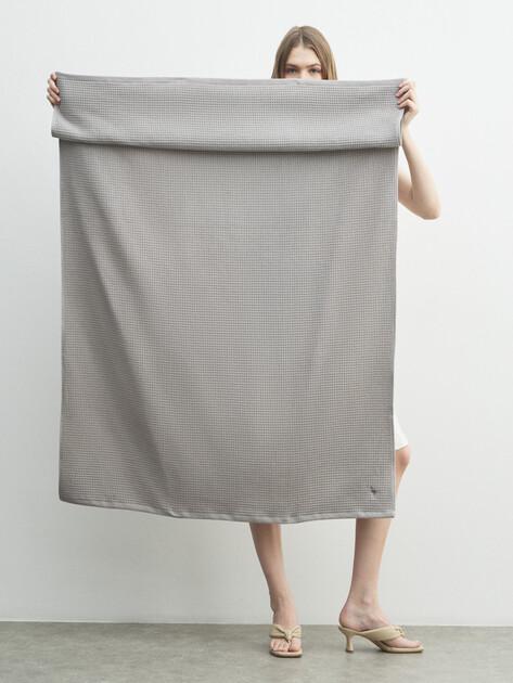 MAISON DAVID Waffle bath towel 100x150