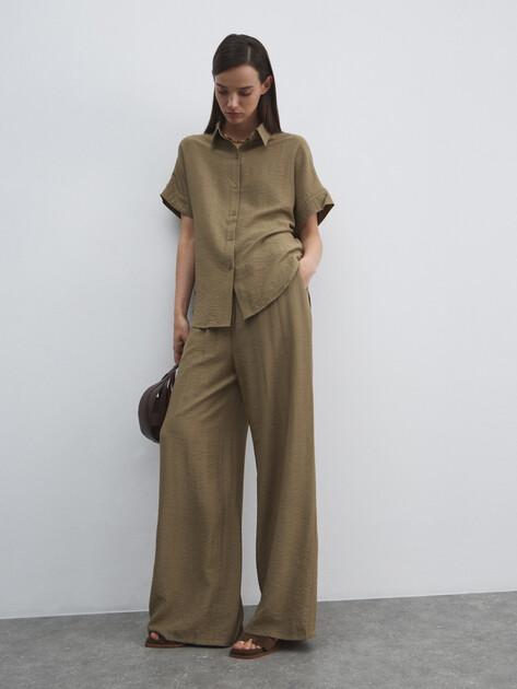 MAISON DAVID Wide-leg trousers (viscose/nylon)