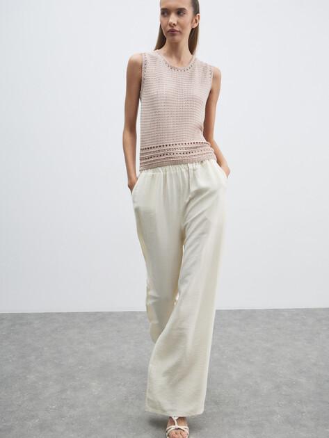 MAISON DAVID Wide-leg trousers (viscose/nylon)