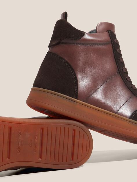 MAISON DAVID High-top sneakers (genuine leather/natural rubber sole)