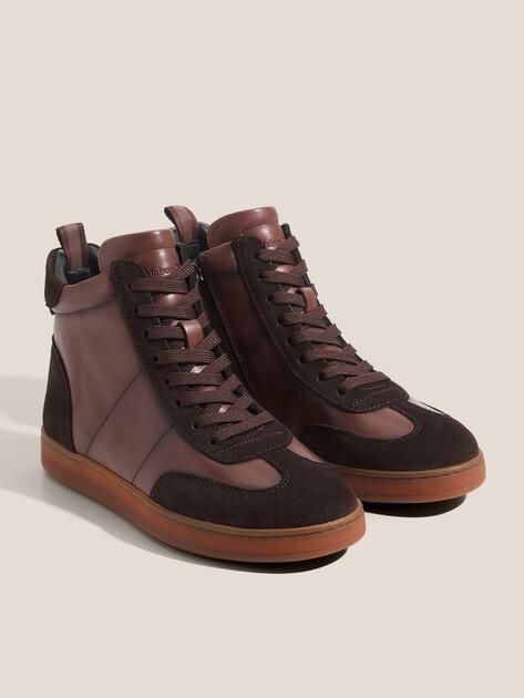 MAISON DAVID High-top sneakers (genuine leather/natural rubber sole)