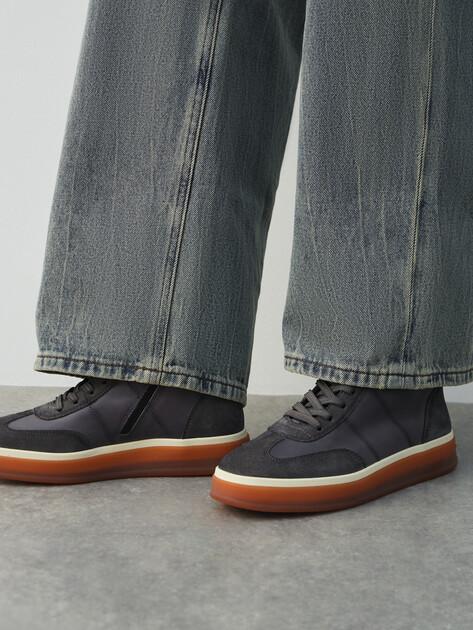 MAISON DAVID High-top sneakers (genuine leather/natural rubber sole)