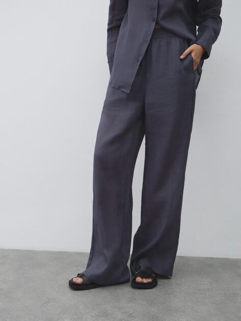 MAISON DAVID Wide-leg trousers (ramie)