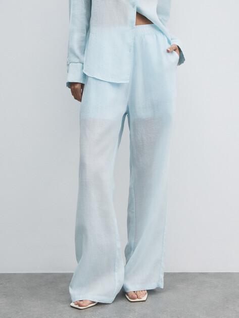 MAISON DAVID Wide-leg trousers (ramie)