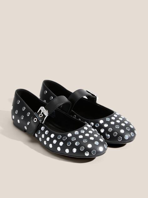 KARL LAGERFELD Mary Jane Ballet Flats KARO Studded Pump (faux leather/genuine leather)