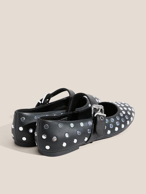 KARL LAGERFELD Mary Jane Ballet Flats KARO Studded Pump (faux leather/genuine leather)