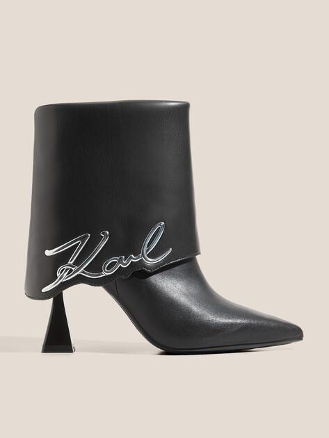 KARL LAGERFELD Ботильоны DEBUT II Fold Down Midi Boot (натуральная кожа/иск. кожа)