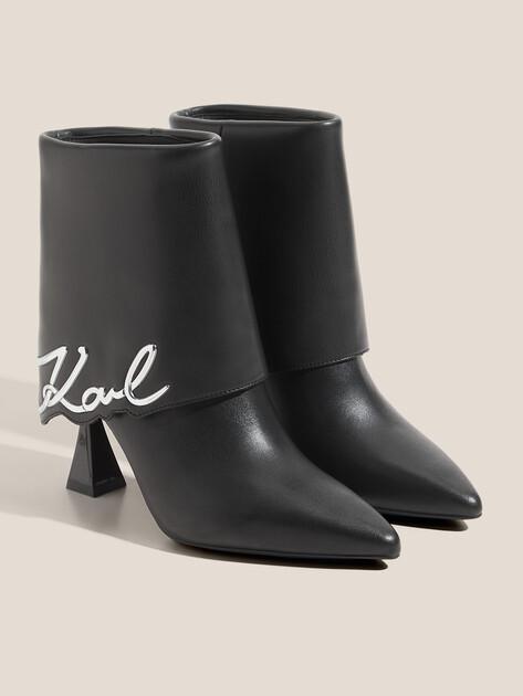 KARL LAGERFELD Ботильоны DEBUT II Fold Down Midi Boot (натуральная кожа/иск. кожа)