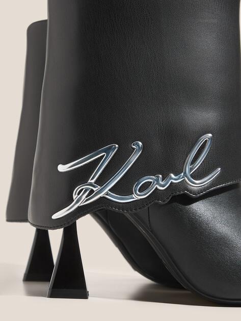 KARL LAGERFELD Ботильоны DEBUT II Fold Down Midi Boot (натуральная кожа/иск. кожа)
