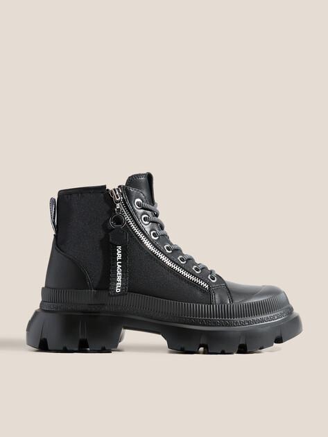 KARL LAGERFELD Ботинки TREKKA MAX Zip Lo Boot (натуральная кожа/текстиль)
