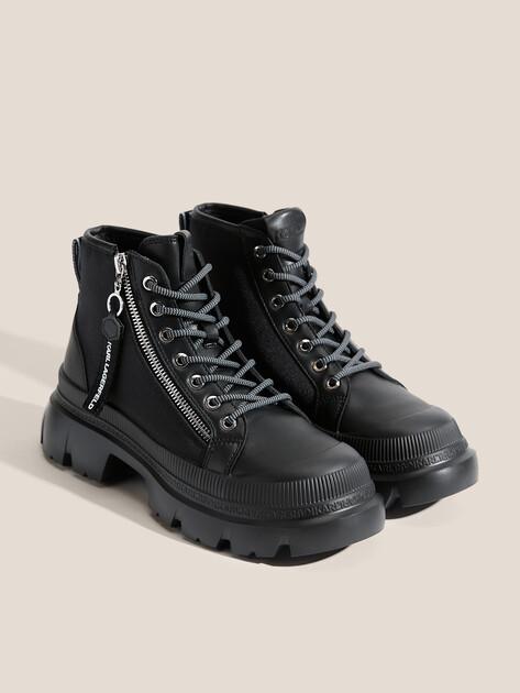 KARL LAGERFELD Ботинки TREKKA MAX Zip Lo Boot (натуральная кожа/текстиль)