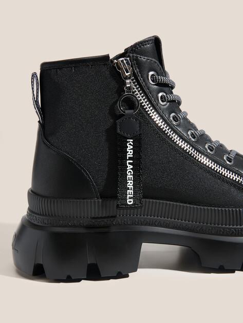KARL LAGERFELD Ботинки TREKKA MAX Zip Lo Boot (натуральная кожа/текстиль)
