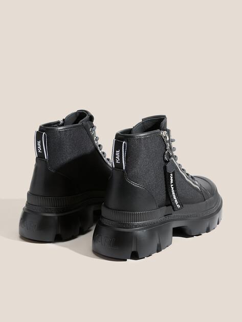 KARL LAGERFELD Ботинки TREKKA MAX Zip Lo Boot (натуральная кожа/текстиль)