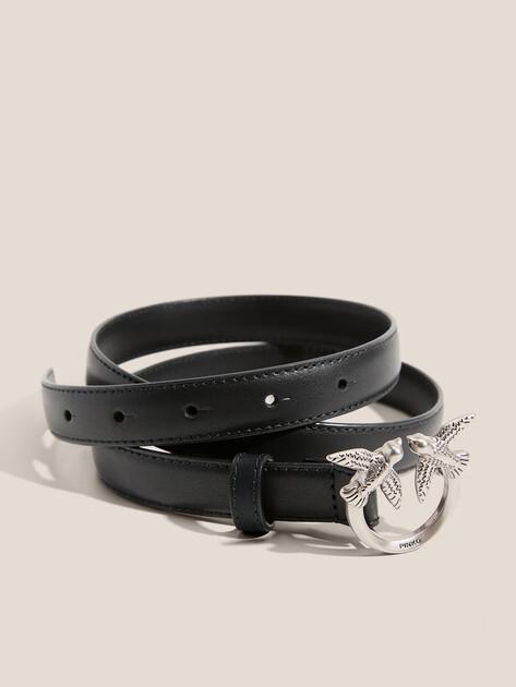 PINKO LOVE BERRY H2 BELT VITELLO (genuine leather)