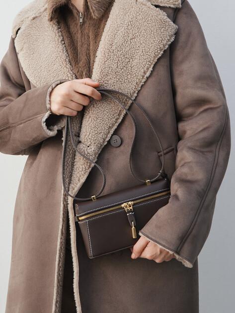 TENDANCE Crossbody Shoulder Bag (Genuine Leather)